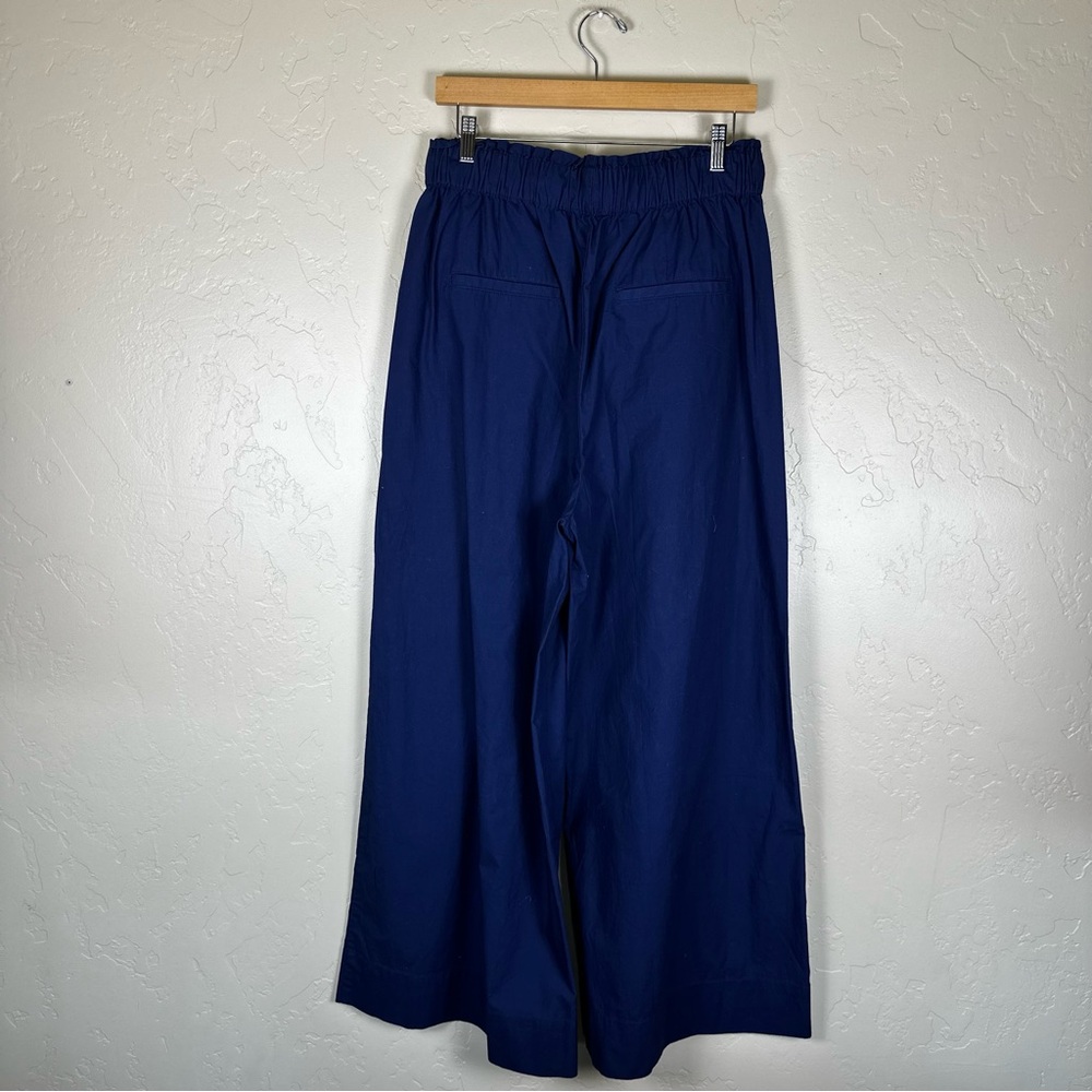 Anthropologie Maeve Skirty Utility Wide Leg Pull on Navy Blue Trousers/Pants NWT - Picture 8 of 10